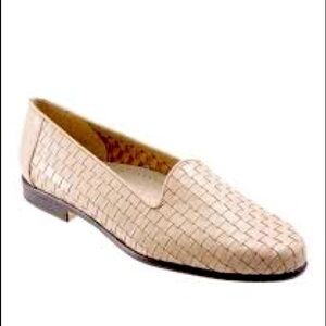 Cole Haan Beige Woven Leather Slip-On Loafer